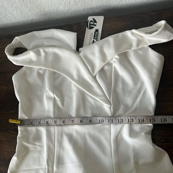 NWT Off The Shoulder Dresses Wedding Guest Cocktail Party Bodycon Split Dress - Picture 11 of 13